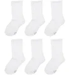 Hanes Girls' 6-Pair Pack Crew Socks