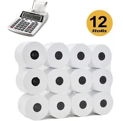 Buy RegisterRolls 12 Rolls 2 1/4 x 150 ft White Adding Machine Tape Paper Rolls