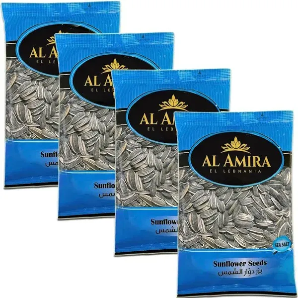 Al Amira Nuts - Roasted & Sea Salted Sunflower Seeds (4 PACK), 250g x 4