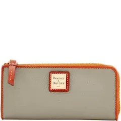 Dooney & Bourke Pebble Grain Zip Clutch Wallet - Clementine