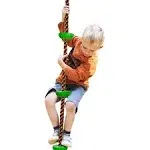 Climbing Rope Knotted Tree Swing Ladder- Kids Backyard Balance