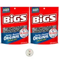 BIGS Sunflower Seeds, Keto Friendly 5.35 oz Bags (Pack of 2) (Original Salt)