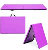 Folding Gymnastics Mat 6'X4'X2" Thick Tumbling Mats for Home Gym, Non-Slip Portable Panel Exercise Mats with Carrying Handles for Kids Adults