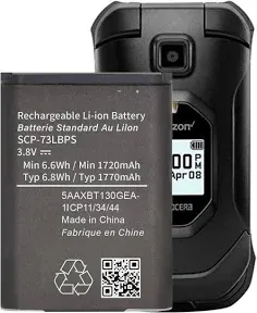 Soseieiu SCP-73LBPS Battery,(𝟐𝟎\ud835<wbr/>\udfd0𝟰 𝐍𝐞𝐰 𝐔𝐩𝐠𝐫𝐚𝐝𝐞<wbr/>) Battery for Kyoc...