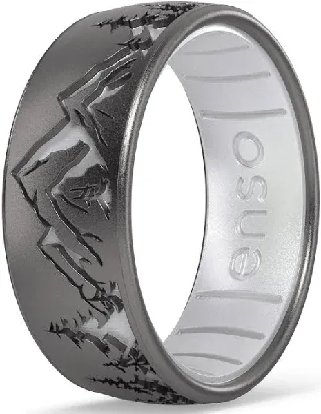 Enso Rings Etched Silicone Ring