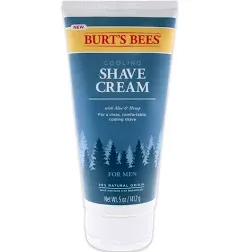 Burts Bees for Men Cooling Shave Cream 5 oz tube Aloe Hemp Seed Oil SEALED