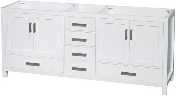 Wyndham Collection Sheffield 80" Double Bathroom Vanity