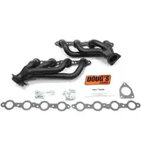 Doug&#039;s Headers D3373-B - 4-Tube Steel Hi-Temp Black Coated Long Tube Exhaust