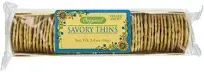 6 Pack Trader Joe&#039;s Original Savory Thin Crackers 3.4 oz Each Pack