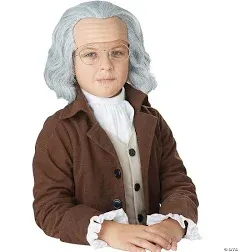 Benjamin Franklin Wig and Bald Cap Child Costume Accessory