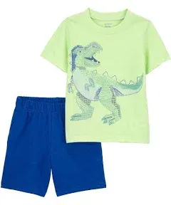 Carter's Infant Boy's 2-Piece Dinosaur Tee/Short Set - 1Q506910-6M | Blain's Farm & Fleet