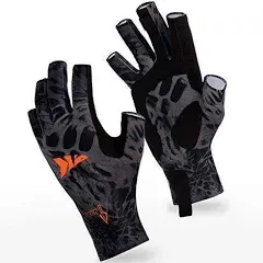 KastKing Sol Armis Sun Gloves UPF50+ Fishing Gloves UV Protection Gloves Sun Protection Gloves Men Women for Outdoor, Kayaking, Rowing