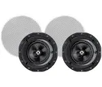 Monoprice Alpha In-Ceiling Speakers 6.5in Carbon Fiber 2-Way with 15-Degree Angled Drivers (Pair)