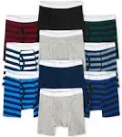 The Children's Place Boys Boxer Brief Underwear 10-Pack | Size Large (10/12) | Blue | Cotton