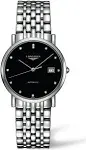 Longines Elegant Automatic Black Dial Midsize Watch