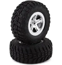 Traxxas 2.2/3.0 Pre-Mounted Kumho Tires &amp; Wheels (Satin Chrome) (2) [TRA5880X]