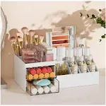  Makeup Organizer with Drawers, Easy Storage for Beauty White with Drawers