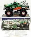 Hess C-46 2007 Monster Truck with 2 Motorcycles, Green and White