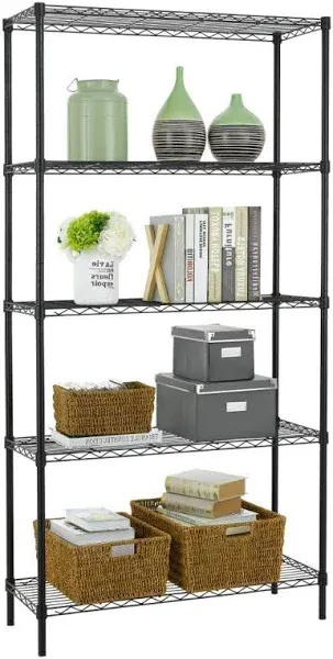 Wire Shelving Unit Commercial Metal Shelf Adjustable Layer Rack Strong Steel ...