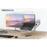 Modernsolid Global Laptop Mount: Height Adjustable Silver