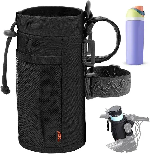 Bike Water Bottle Holder, 16-24oz Bike Cup Holder with Removable Non-Slip Str...