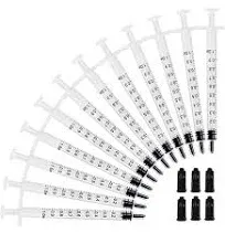 De Pepe 120pcs 1ml Luer Slip Tip Syringe with Caps