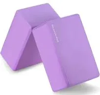 Set of 2 High Density Yoga Blocks, 9"x6"x4" Each, Pair, Multiple Colors