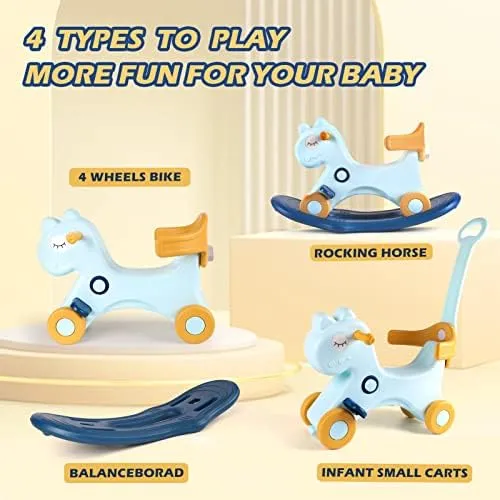 LLparty 4 in 1 Rocking Horse Baby Rocking Toy