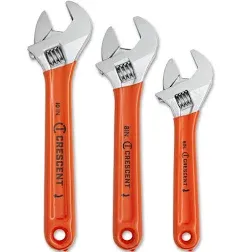 3 Piece Adjustable Cushion Grip Wrench Set 6&#034;, 8&#034; &amp; 10&#034;, Adjustable Wrenches