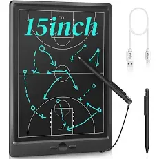 Newnaivete Electronic Basketball Coach Board Premium Tactical Marker Board with Large LCD Screen and Stylus Pen