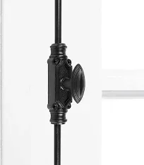 A29 Hardware 9 Feet Cremone Bolt for French Doors and Cabinets, Door Lock, Antique Iron Plain Style Cremone Bolt Door Hardware, Vintage and Stylish Home Decor, Black Powder Coat Finish