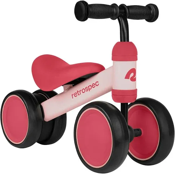 Retrospec Cricket Baby Walker Balance Bike with 4 Wheels for Ages 12-24 Month...