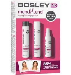 BosleyMD Mend XTend Strengthening System Trio Prevents Breakage Promotes Growth