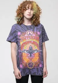 Jefferson Airplane T Shirt Live in San Francisco Official Unisex Tie Dye Purple