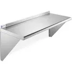 GRIDMANN 36 x 18 inch NSF Stainless Steel Wall-Mount Shelf - 18