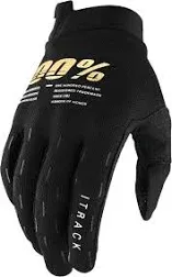 100% Itrack Youth Gloves Black Md 10009-00001