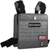 HYPERWEAR TAC HYPER VEST Weighted Vest Made in USA Weights Included, Flexible Weight Vest Plates Adjustable Weight Vest, Strength Training, Rucking (18lb/22lb/43lb)