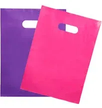 200 Pink and Purple 1.5Mil 9" x 12" Extra Thick Glossy Plastic Retail Merchandi