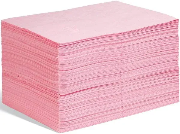 PIG MAT302 Absorbent Pad,Chem/Hazma<wbr/>t,Pink,PK200 30RA50