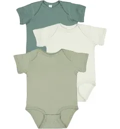 RABBIT SKINS Baby Bodysuit Girl & Boy | Newborn 0-3 Months to 24 Month Toddler 3-Pack Bulk Set, Snap Easy Closure