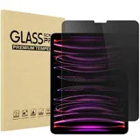 ProCase 2 Pack Privacy Screen Protector for iPad Pro 12.9 6th 5th 4th 3rd 2022 2021 2020 2018, Anti-Spy Tempered Glass Film Guard for iPad Pro 12.9" 6 5 4 3 Generation