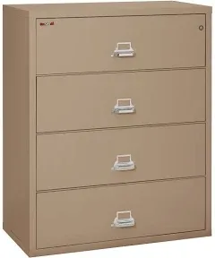 Fireproof 4-Drawer Vertical File Finish: Brown, Lock: Key Lock