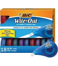 BIC Wite-Out Correction Tape, White, Bulk (WOTAPP1CT)