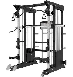 SFE Multi Functional Trainer Smith Machine Home Gym w/ (2) 200lb weight stacks - Black