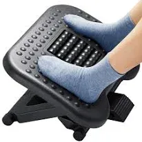 HUANUO Footrest Under Desk Adjustable Foot Rest with Massage Texture and Roller