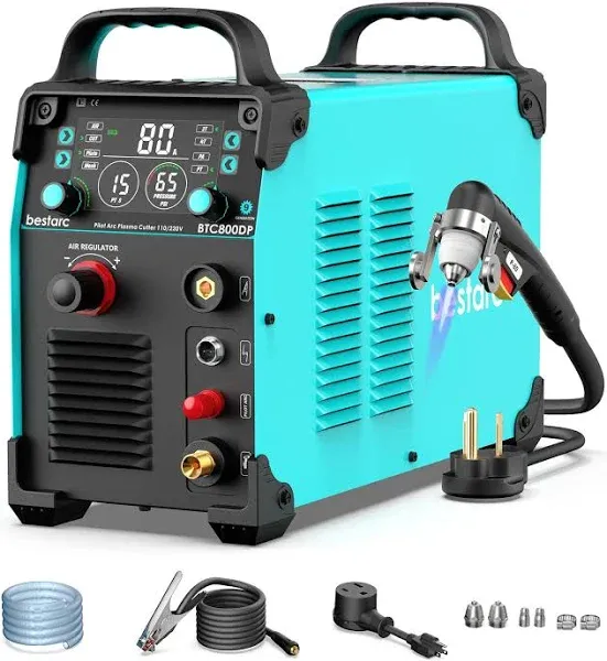 Bestarc MIG Welder 110V Flux Core MIG Welder/Lift TIG/Stick 3 In 1 MIG Welding Machine,MIG145 7GEN Synergy Single Phase Flux IGBT Welder Digital