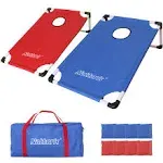 Portable Cornhole Set PVC Framed Corn Holes Outdoor Game Set with 2 Cornhole Boa