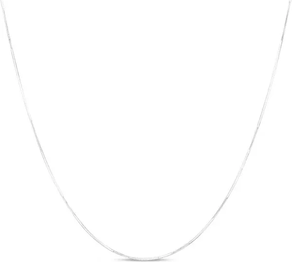 14K White Gold Adjustable Snake Chain Necklace