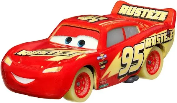 Disney Pixar Cars Glow Racers Lightning McQueen Diecast Car