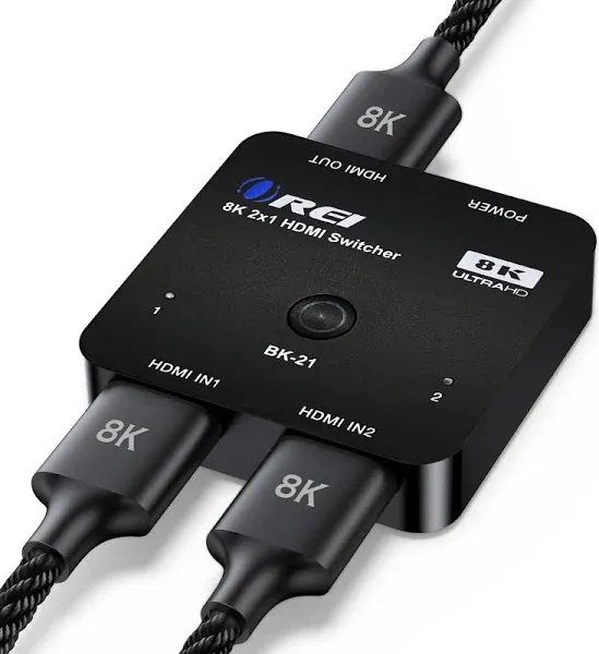 OREI BK-21 2x1 8K HDMI Switch